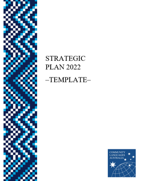 CLA Strategic Plan Template 2022